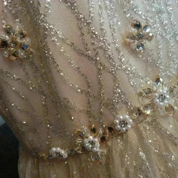Petite Adele Sequined Formal  Dress Gown Size 10 - Picture 5 of 15